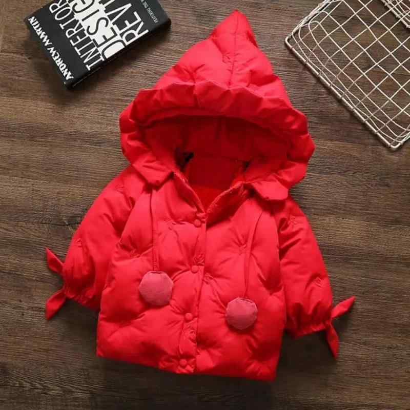 中綿ジャケット ベビー 女の子 幼児 1-4歳 冬物 厚手 暖かい 防寒 フード取り外し可能 ファスナー ハイネック ポリエステル アウター コート カジュアル かわいい