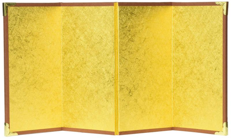 楽天市場】ケーエス 書画用 金屏風 四曲 26×10.5 特大 1127 : オレンジ