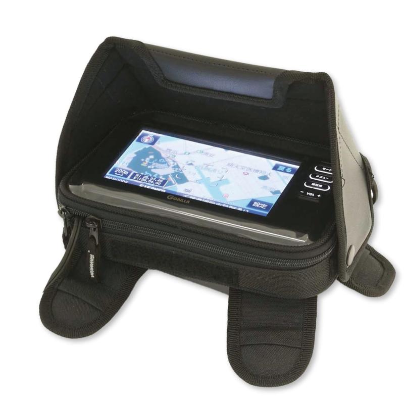 タナックス(TAX) モトフィズ(MFIZZ) MFK-167 マップバッグ 合皮ブラック バイク用タンクバッグ 強力マグネット取付 3.3? ツーリングマップル対応 セフティストラップ付属