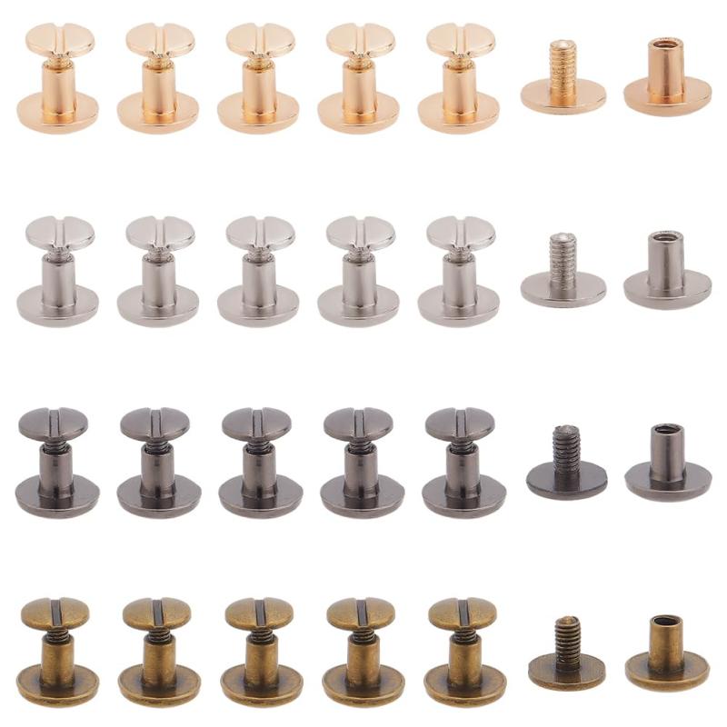 楽天市場】 40組 4色 レザークラフト リベット カシメセット 組ネジ