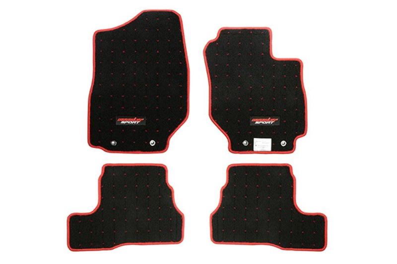 MONSTER SPORT フロアマット ジムニー[JB64W] / ジムニーシエラ[JB74W] 車用 ブラック×レッド 894500-5500M