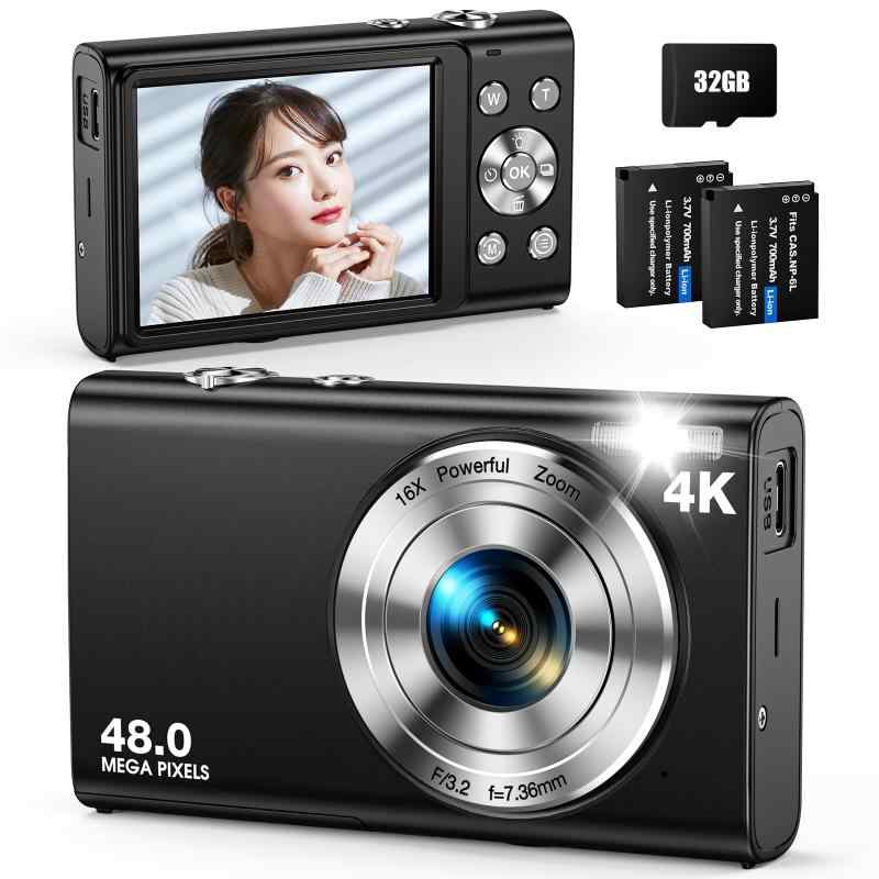 デジタルカメラ 5台セット Amazon | デジタルカメラ 4K デジカメ Anteam AFオート
