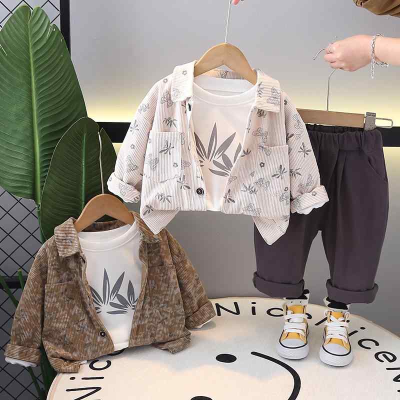 シャツ キッズ 男の子 1-5歳 襟付き 長袖 コーデュロイ 綿素材 前開き ボタン付き カーディガン ジャケット アウター 羽織り カジュアル 普段使い 春秋 ソフトタッチ トップス