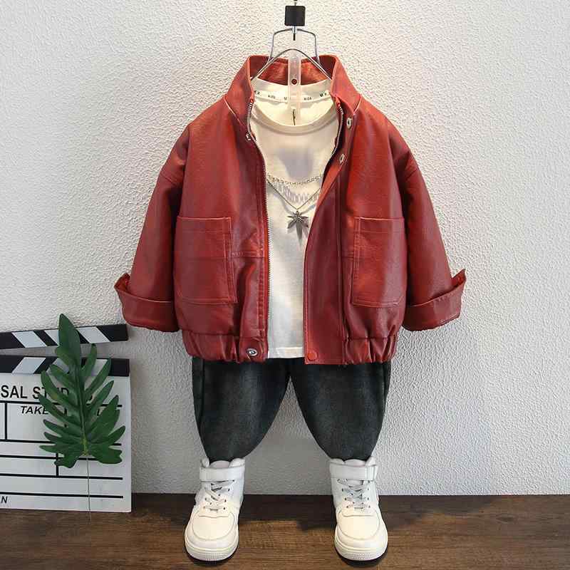 ジャケット 男の子 キッズ ボーイズ 春秋 フェイクレザー 合皮 ライダース スタンドカラー クール かっこいい スタイリッシュ カジュアル ストリート 着回し抜群 おしゃれ