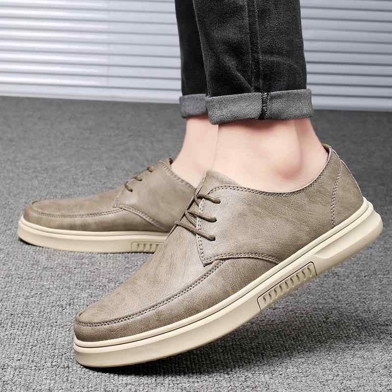 シューズ メンズ レースアップ ローカット 革靴 レザーシューズ カジュアル ビジネス ドライビングシューズ ラウンドトゥ フラットヒール ゴム底 レザーインソール