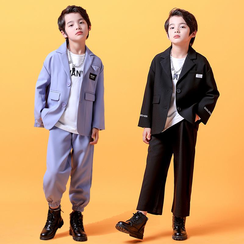 ダンス衣装 キッズ 男の子 女の子 男女兼用 秋冬 かっこいい セットアップ 上下セット ヒップホップ ジャズ ストリートダンス 発表会 ステージ 演出 ジャケット パンツ