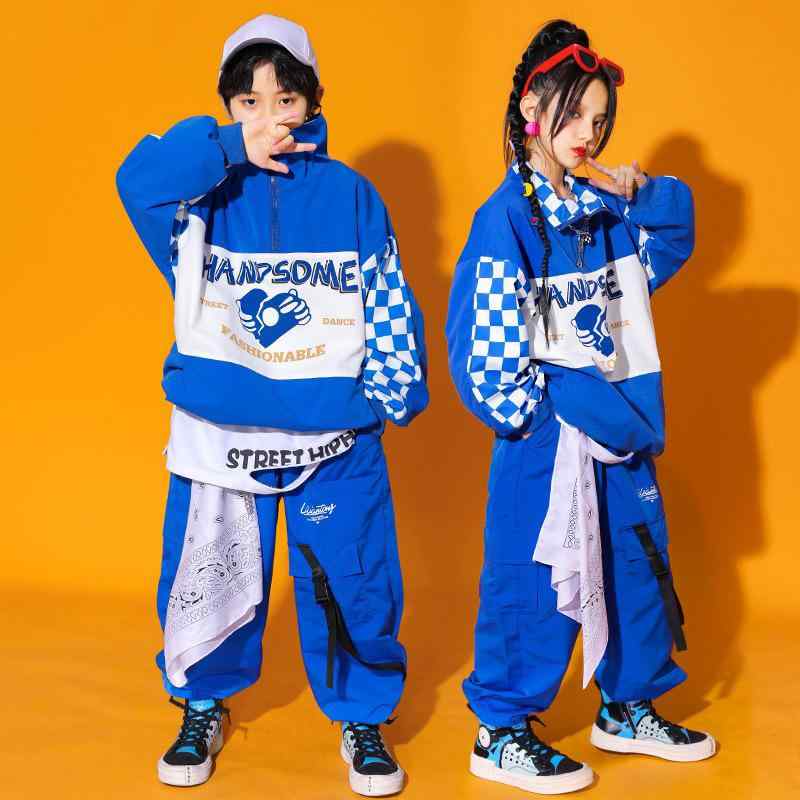 キッズ セットアップ 男の子 女の子 ユニセックス ヒップホップ ストリートダンス ジャズダンス ダンスウェア 発表会 ステージ 衣装 パフォーマンス トレンド おしゃれ ファッションショー ポリエステル