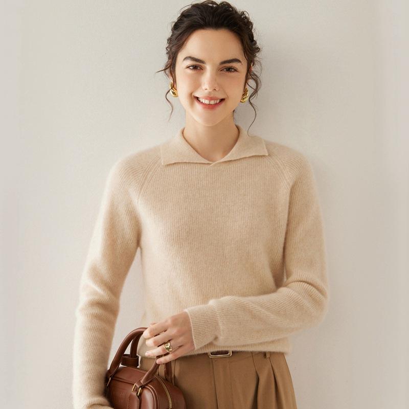 ニット レディース 女性用 カシミヤ セーター プルオーバー ラグラン長袖 リブ編み 丸襟 ゆったり トップス 秋冬 通勤 きれいめ 普段使い 中厚手 12,748円