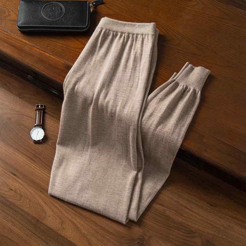 メンズ タイツ レギンス 100%純カシミヤ 極細 薄手 軽量 ニット 保温 あったか なめらか肌触り ロング丈 ズボン下 無地 秋冬｜あじゅり