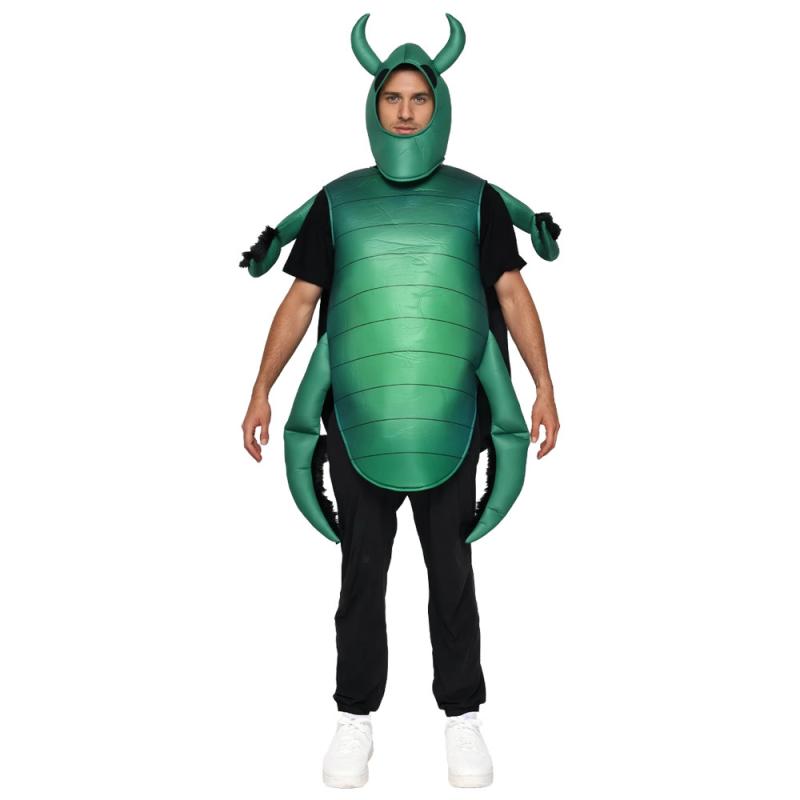 コスプレ衣装 大人用 男女兼用 ハロウィン カブトムシ 昆虫 キャラクター 仮装 変身 舞台 パフォーマンス イベント パーティー おもしろ ユニーク コミカル 変装グッズ ポリエステル製
