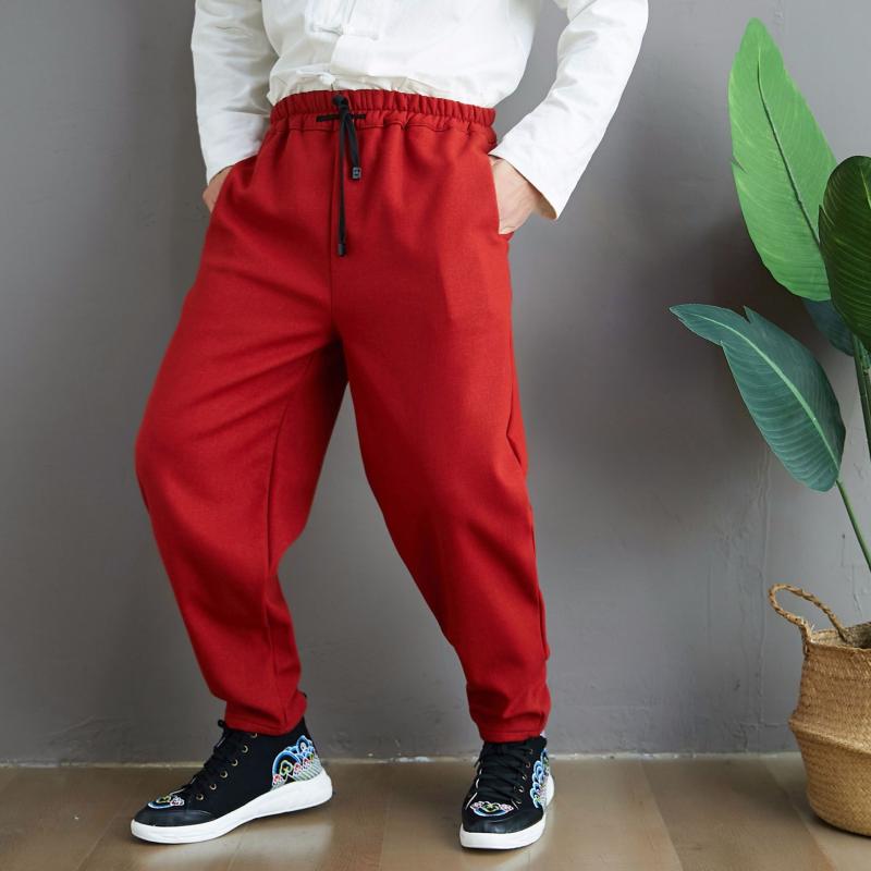 パンツ 秋冬 無地 綿麻 裏起毛 中綿入り ゆったり リラックスフィット ワイドパンツ カジュアル レトロ ハイウエスト 厚手 防寒 暖かい 普段使い 5,274円
