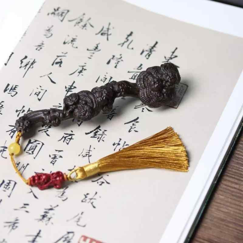工芸品 置物 沈香木 霊芝 如意 彫刻 オブジェ リビング 卓上 車内 インテリア アート 開運 縁起物 磨き仕上げ 民族風 飾り