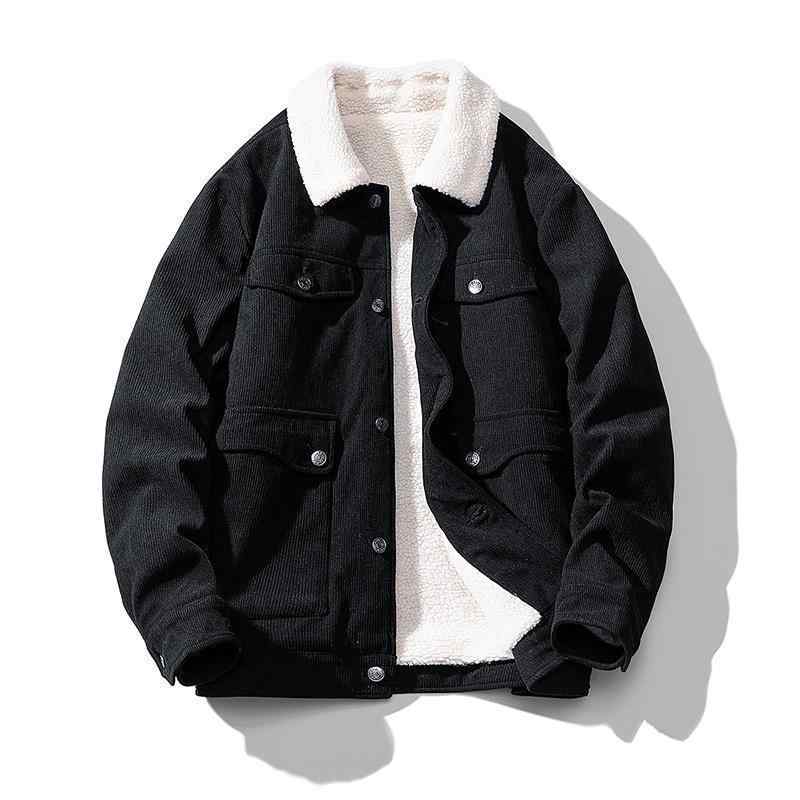 ジャケット メンズ 男性用 コーデュロイ 裏ボア 厚手 防風 レトロ ヴィンテージ ワークジャケット ゆったり ルーズフィット アウター ブルゾン カジュアル 秋冬 デイリーユース ストリートファッション|あじゅり