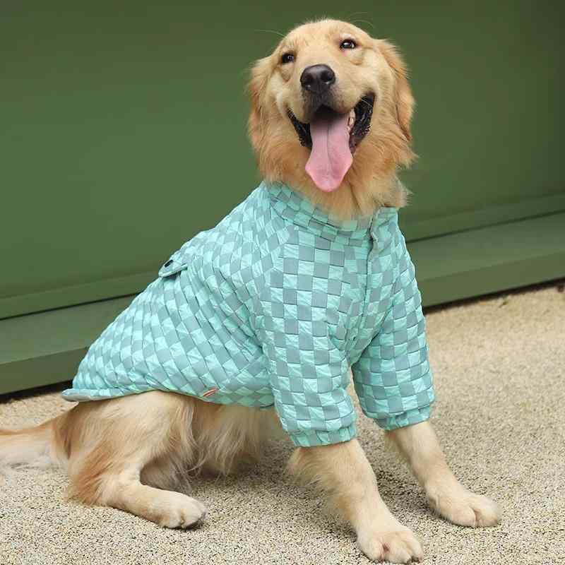 犬服 中型犬 大型犬用 ラブラドール 柴犬 ボーダーコリー ゴールデンレトリバー 秋冬 あったか 防寒 スウェット トレーナー 2脚 ペットウェア カジュアル チェッカー柄 ポリエステル