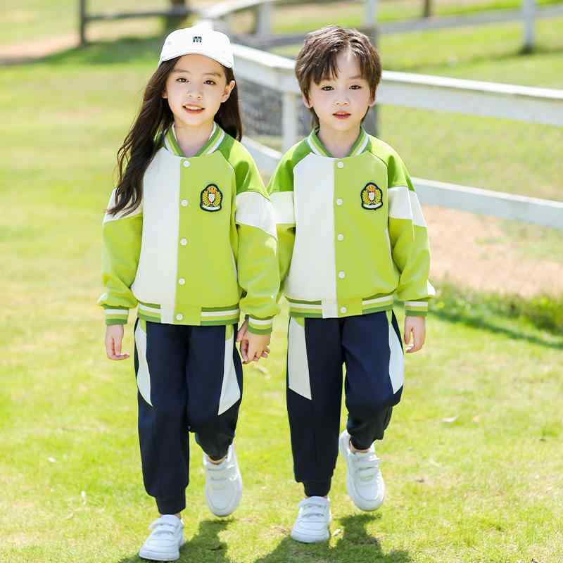 校服 キッズ 子供 小学生 幼稚園 園児 野球服 ベースボールウェア クラス服 運動着 スポーツウェア 3点セット スリーピース ユニフォーム 綿 コットン 柔らか 肌触り 長ズボン 春秋 秋冬
