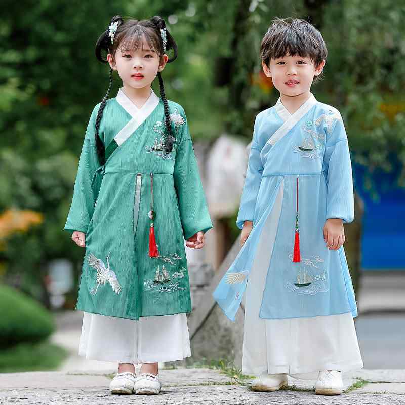 キッズ ベビー 男女兼用 男の子 女の子 唐装 漢服 中国服 中華服 綿素材 柔らかい 春秋 フォーマル 礼服 発表会 ステージ衣装 イベント