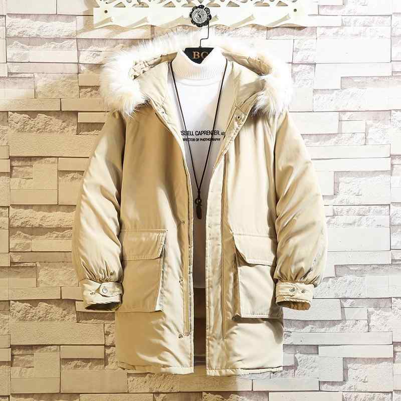 中綿ジャケット メンズ ビッグファー襟 ミドル丈 フード付き ゆったり 大きいサイズ ビッグシルエット 厚手 ポリエステル中綿 ジップアップ 秋冬 カジュアル アウター サイドポケット 6,586円