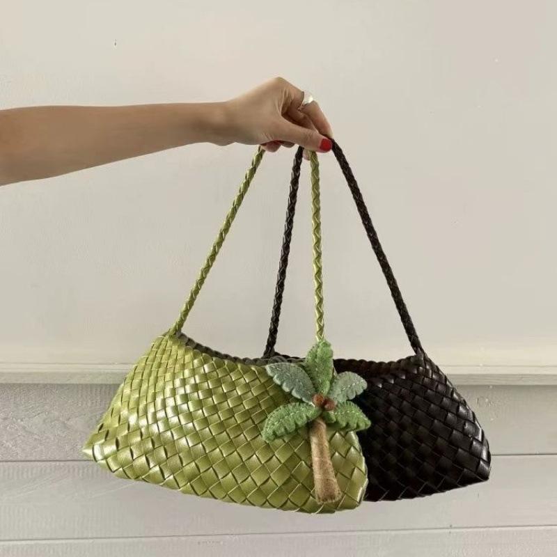 バッグ レディース 春夏 編み込み メッシュ ワンショルダー ショルダーバッグ ハンドバッグ 親子バッグ 合成皮革 ソフトレザー 柔らかな素材 個性的デザイン 横型 スクエア リゾート カジュアル デイリーユース