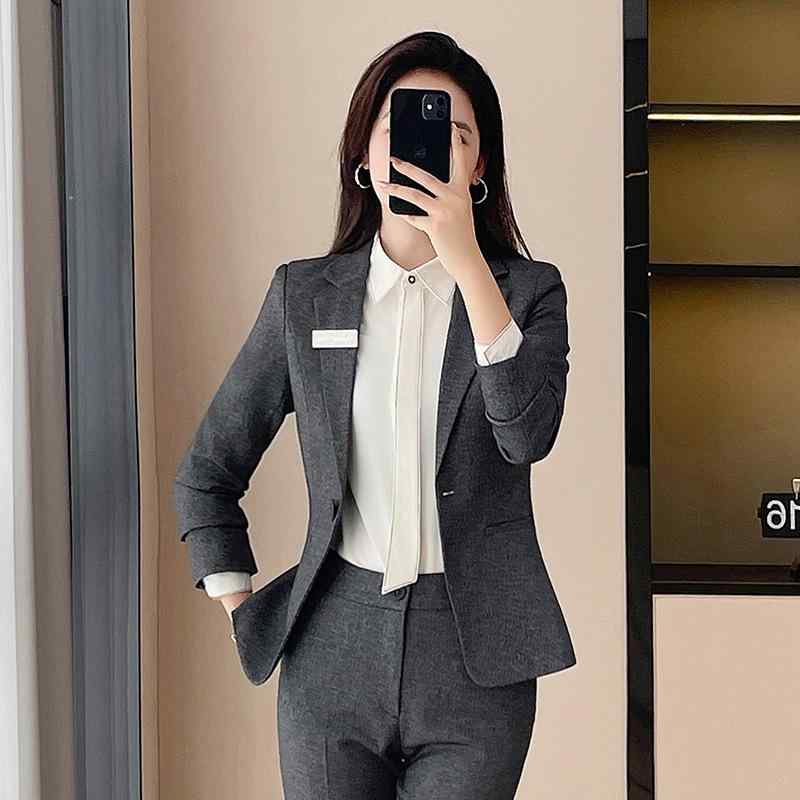 スーツ セットアップ レディース 春秋 ビジネス オフィス 事務服 制服 フォーマル 通勤 受付 フロント ホテル ジュエリー 美容 不動産 サービス業 上品 エレガント ストレッチ ポリエステル