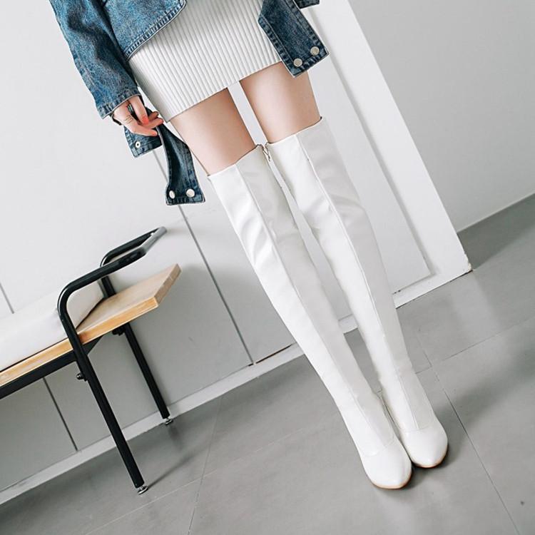 ブーツ レディース ポインテッドトゥ 9cm 細ヒール スティレットヒール ニーハイブーツ サイハイブーツ ロングブーツ 美脚 脚長効果 欧米風 ファッション PUレザー 合皮 秋冬春 サイドジップ