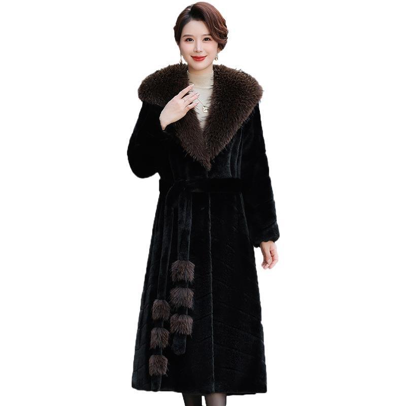 コート レディース フェイクミンクファー 冬 ロング丈 フード付き ブラック ミセス 上品 暖かい 防寒 お母さん世代 40代 50代 普段使い カジュアル デイリーユース アウター