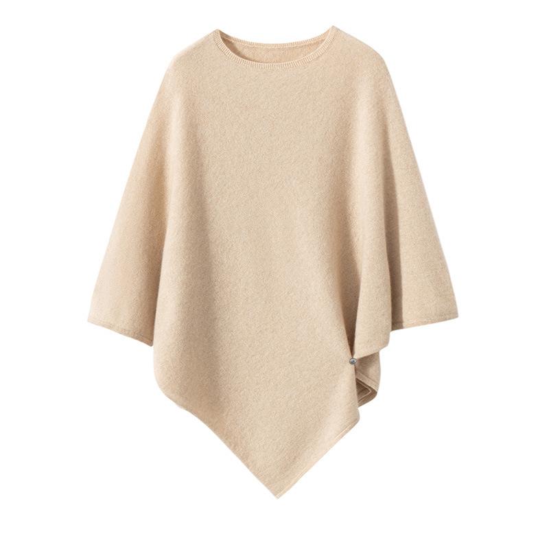 ショール レディース 女性用 秋冬 カシミヤ100% 天然素材 保温性 ボタン付き 大判 無地 上品 高級感 肌触り 着回し 普段使い オフィス 防寒 ストール｜あじゅり