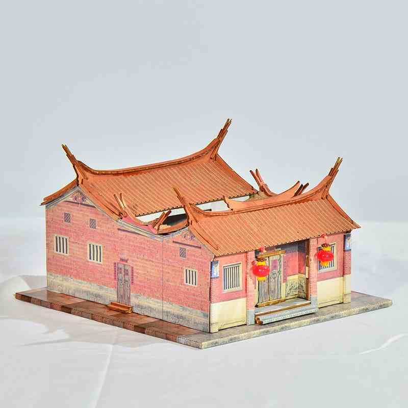DIYミニチュアハウス 中国風 ・罨南建築 伝統家屋 手作りキット 組み立て模型 木製 大人向けホビー インテリア雑貨 記念ギフト プレゼント