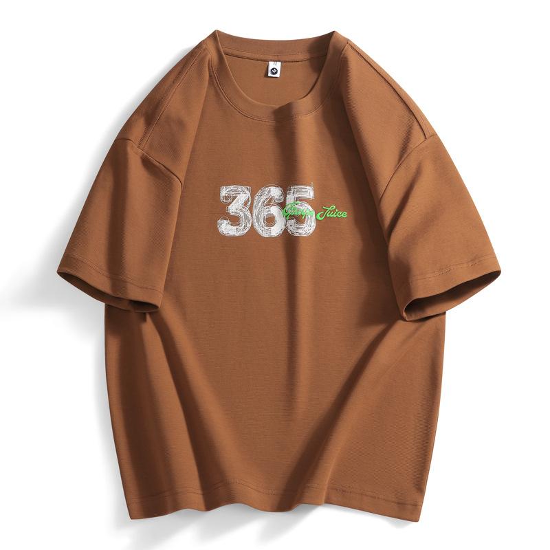 Tシャツ メンズ 男性用 トップス 春夏 半袖 クルーネック 丸首 ゆったり ルーズフィット ドロップショルダー シンプル レタープリント 綿 コットン 薄手 抗菌 カジュアル 普段使い