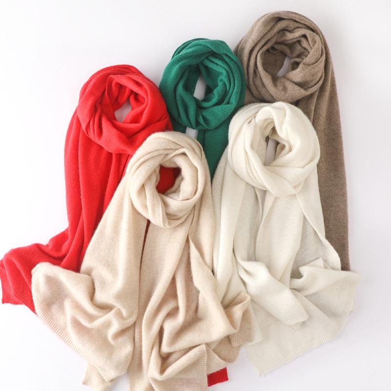 マフラー ストール レディース 上品 カシミヤ100% ニット ロング丈 大判 ショール 秋冬 2way 通勤 通学 普段使い オフィス カジュアル 防寒 保温 あったか 暖かい やわらか 肌触り 上質 プレゼント ギフト｜あじゅり 10,774円