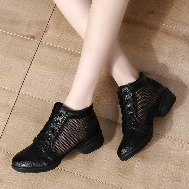 ダンスシューズ 女性用 ソフトソール メッシュ 通気性 軽量 ヨガ フィットネス バレエ ラテンダンス 室内履き 合成皮革
