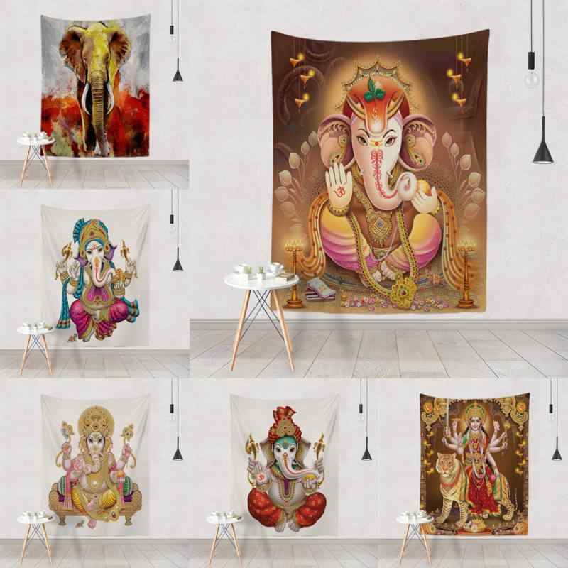 楽天市場】新生活 気楽 風水 タペストリー 祈りの手とガネーシャ 100