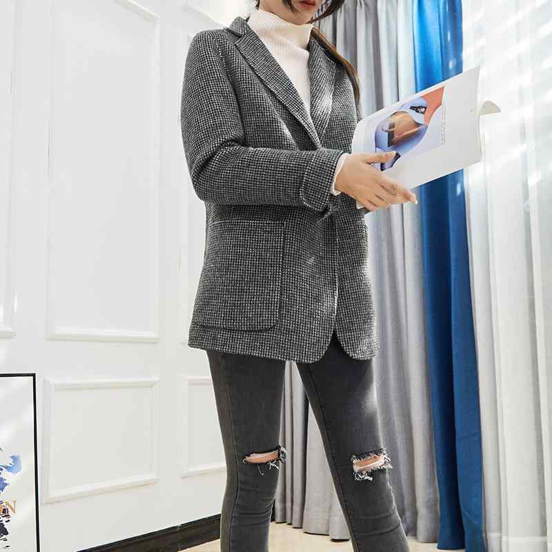 コート レディース 千鳥格子 ウール ダブルフェイスカシミヤ ショート丈 テーラードカラー 上品 エレガント 高級感 細身 スタイルアップ 小柄 通勤 オフィス アウター 秋冬
