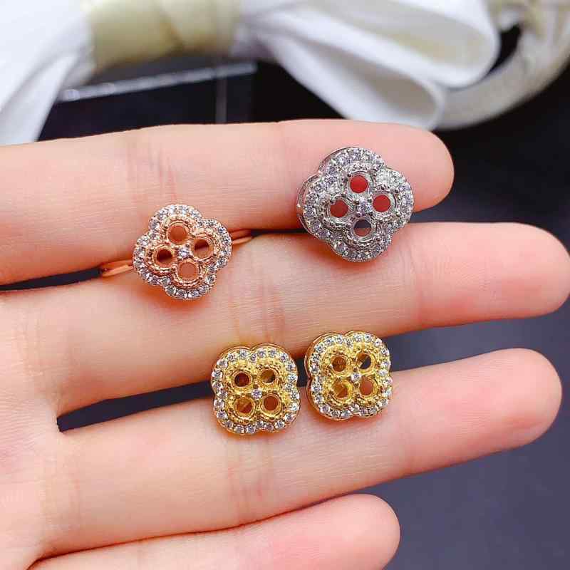 ジュエリーセット シルバー925 空枠 指輪 リング ペンダントトップ ネックレスチャーム ピアス ラウンド 2.5mm 3mm シルバーカラー ピンクゴールド ゴールドカラー 上品 普段使い デイリー