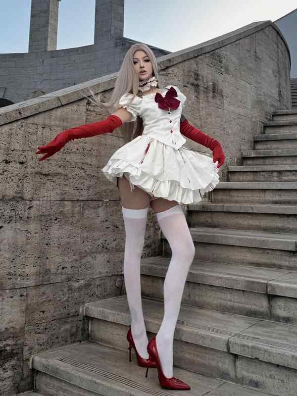 コスチューム レディース ゴスロリ メイド服 ブラッディドール ホラー ハロウィン イベント 舞台 仮装 変装 コスプレ ポリエステル