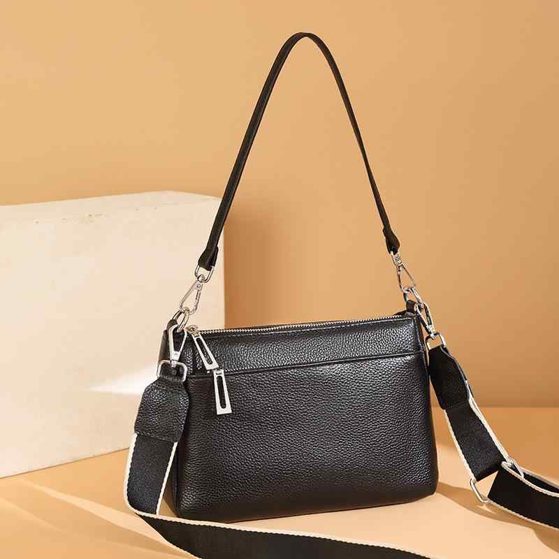 バッグ 鞄 レディース 女性用 本革 牛革 レザー ショルダーバッグ ななめ掛け クロスボディ 肩掛け 高級感 多機能 大容量 普段使い 横型 スクエア おしゃれ 欧米レトロ