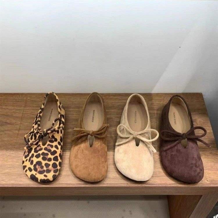 フラットシューズ レディース マタニティ 大きいサイズ モカシン ヒョウ柄 スリッポン 合皮 履きやすい おしゃれ 普段使い 通勤 春夏 ベージュ ブラウン系