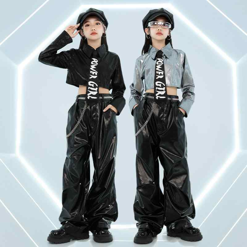 キッズ 女の子 ジャズダンス ストリートダンス ヒップホップ 衣装 セットアップ クール おしゃれ 舞台 発表会 演出服
