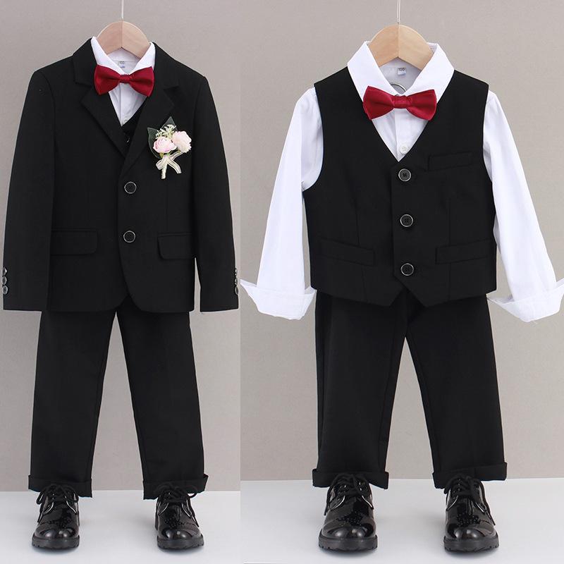 スーツ 男の子 キッズ フォーマル セットアップ 裏起毛 結婚式 発表会 七五三 入学式 卒業式 フラワーボーイ 秋冬 綿 あったか カジュアル ブラック ネイビー 小中学生