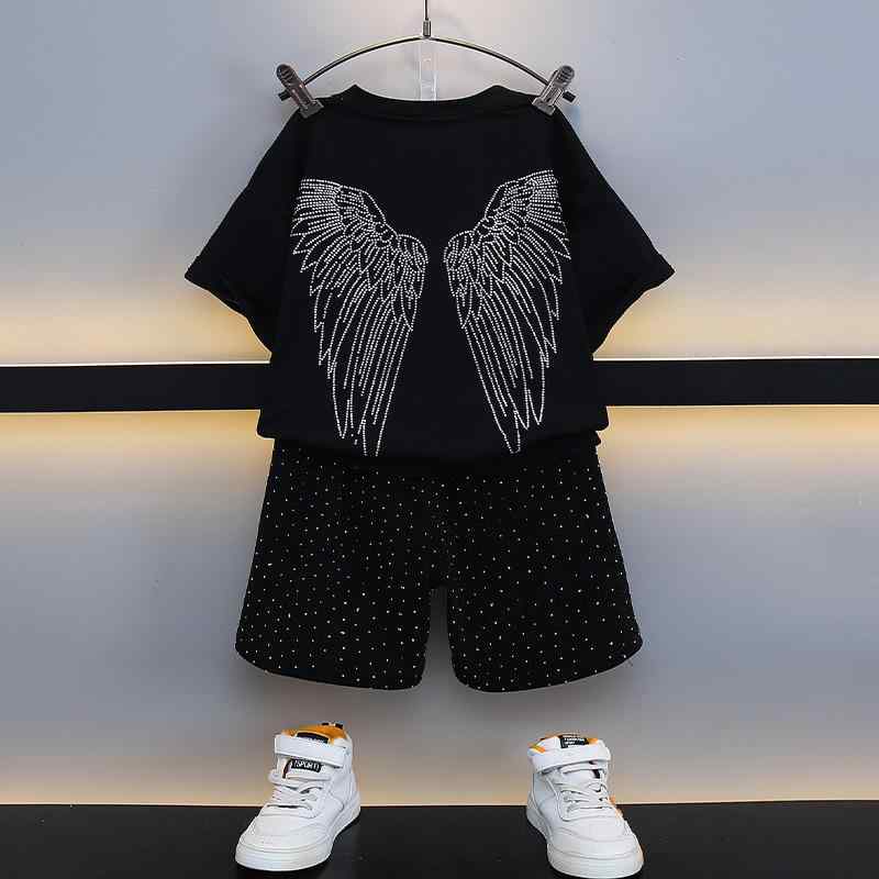 キッズ 男の子 ボーイズ 半袖Tシャツ ハーフパンツ 上下セット 韓国風 クール カジュアル 綿 薄手 夏 通学 普段着