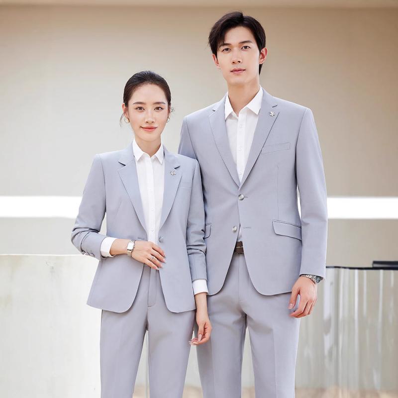 ビジネススーツ メンズ レディース セットアップ オフィス 制服 上品 グレー ネイビー ブラック ダークグリーン ジャケット パンツ スカート 通勤 フォーマル|あじゅり