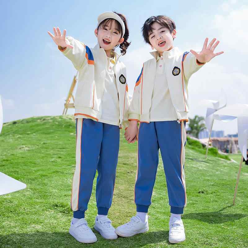 スクールウェア キッズ 小学生 幼稚園服 男女兼用 コットン 綿 春夏 英国風 学院スタイル セットアップ 運動着 発表会 クラス服