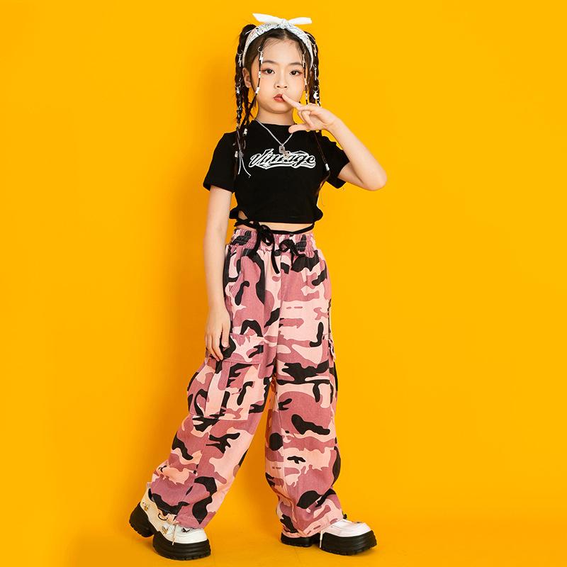 ダンスウェア ガールズ ヒップホップ ストリート ジャズ 発表会 ステージ 演出 ランウェイ ファッションショー トレンド おしゃれ キッズ 衣装 スポーツ セットアップ 綿 中大童
