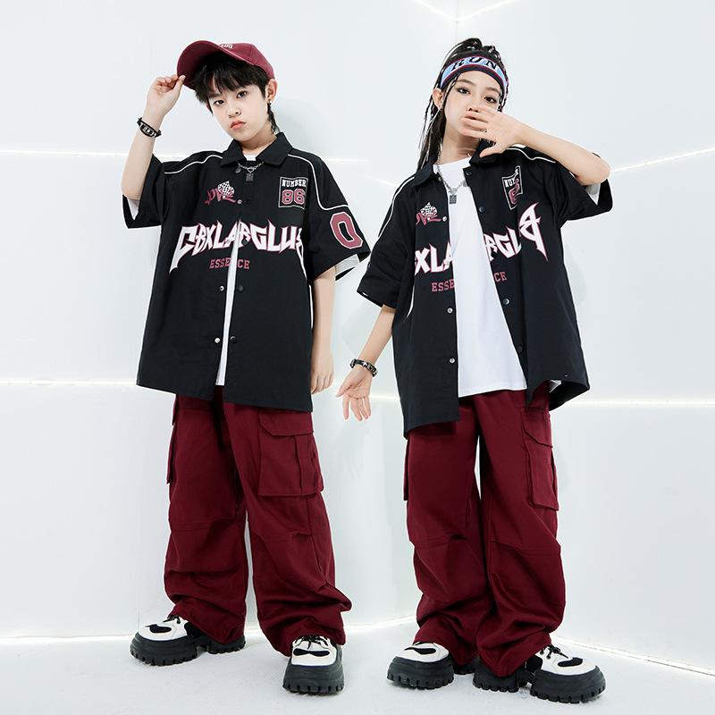 キッズ ダンス衣装 男の子 女の子 ジュニア ヒップホップ ストリート ジャズ セットアップ 上下セット 発表会 練習着 イベント ステージ パフォーマンス トレンド かっこいい 動きやすい 綿 コットン