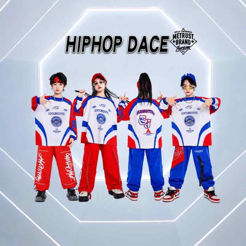 ダンスウェア キッズ 男の子 女の子 ヒップホップ ストリートダンス ジャズダンス 発表会 衣装 ステージ 舞台 ストリート系 ファッション ライダース風 セットアップ 上下セット トップス パンツ 春秋