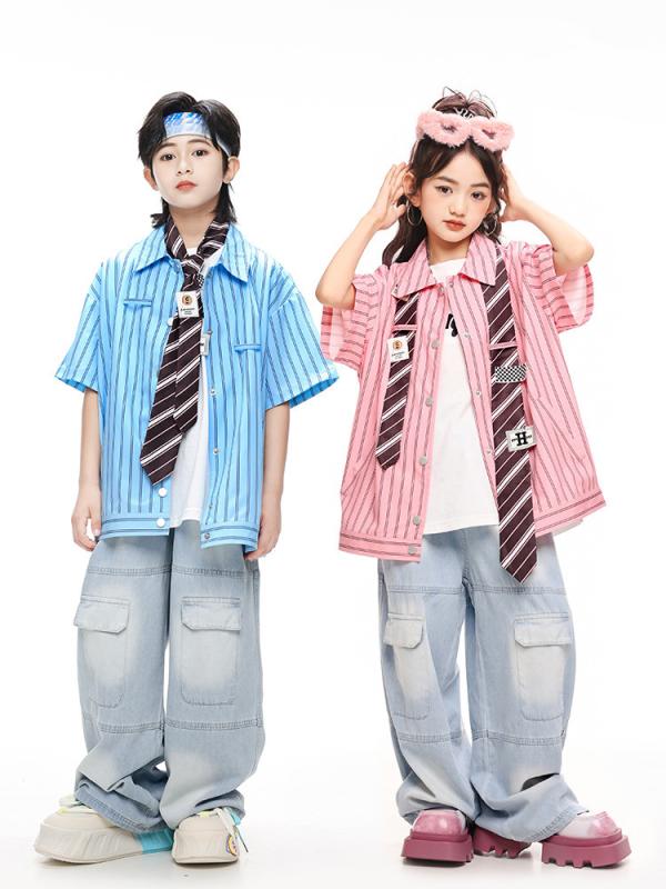 ダンス衣装 キッズ ジュニア 男の子 女の子 男女兼用 ヒップホップ ストリートダンス シャツ セットアップ 上下セット ポリエステル スポーツウェア クール かっこいい 発表会 ステージ 練習着 夏服
