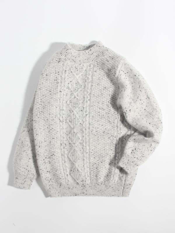 編み物 キッズ 御坊っちゃん カシミール100% 労働者の一団首っ玉 点点柄 パステル色の 膚ざわり人並み外れた 保温性 秋冬 心地よい 薄墨色 スウェーター ティーシャツ 通学 普段使い