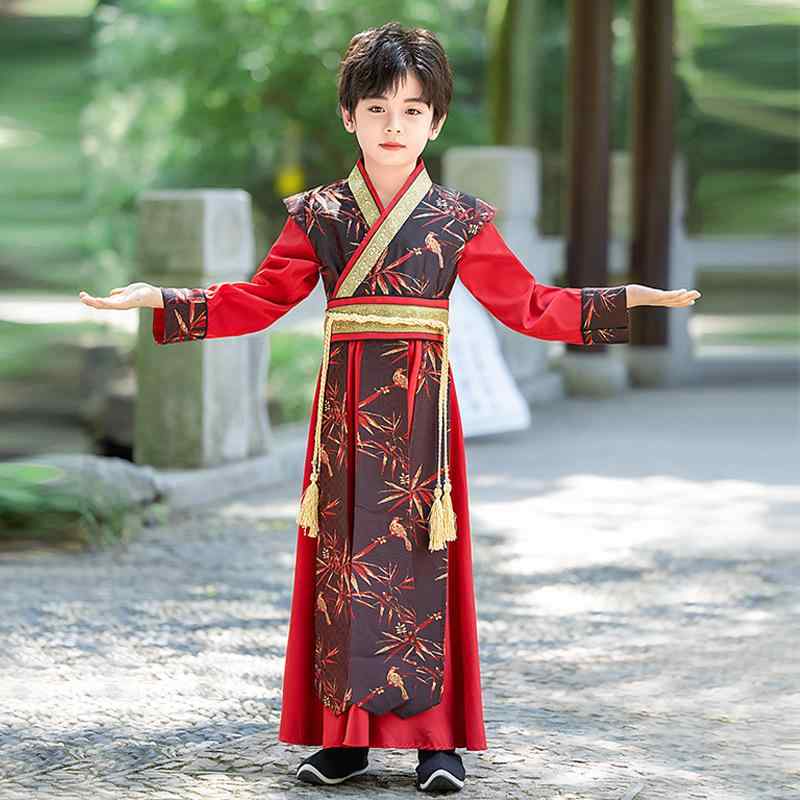漢服 男の子 ボーイズ 中国民族衣装 子供服 唐装 古装 伝統衣装 コスチューム 古風 中国風 かっこいい 高級感