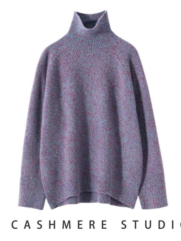 セーター レディース 秋冬 カシミヤ ニット プルオーバー ゆったり 厚手 無地 長袖 ハイネック インナー 重ね着 トップス きれいめ 通勤 普段使い