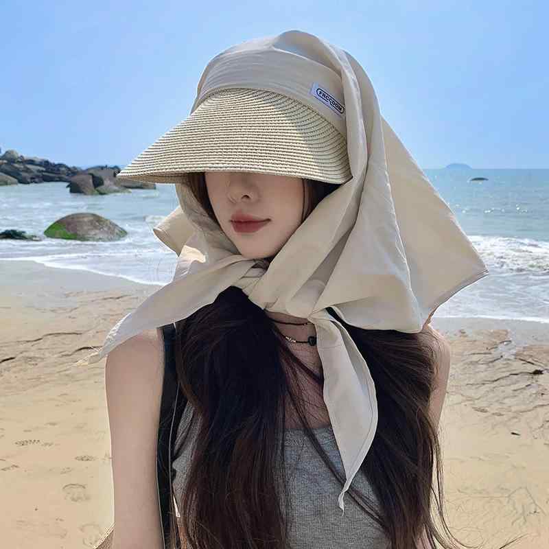 麦わら帽子 レディース 女性用 春夏 アウトドア UVカット 紫外線対策 通気性 つば広 日よけ ストロー素材 日系 韓系 ファッション レトロスタイル ターバンデザイン
