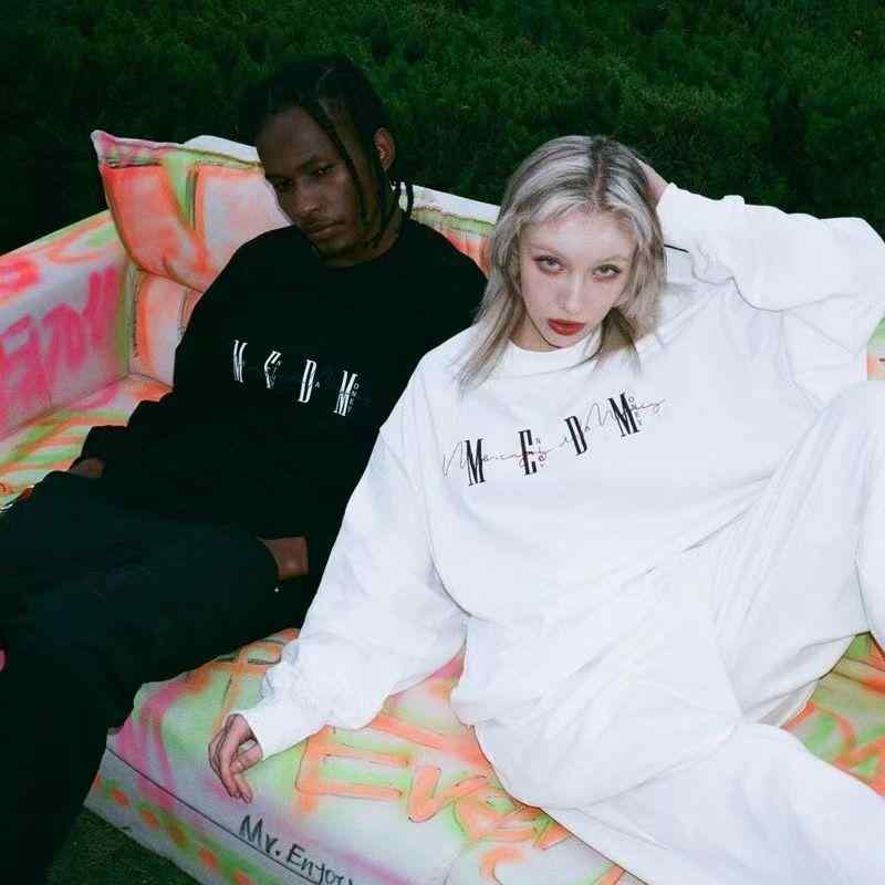 Tシャツ メンズ 長袖 春秋 ゆったり ビッグシルエット ヒップホップ ストリート カジュアル クルーネック プリント 厚手 綿 ベーシック カットソー ロンT 抗菌加工